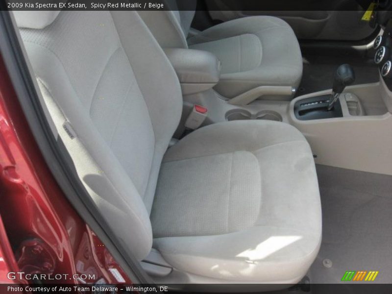 Spicy Red Metallic / Beige 2009 Kia Spectra EX Sedan