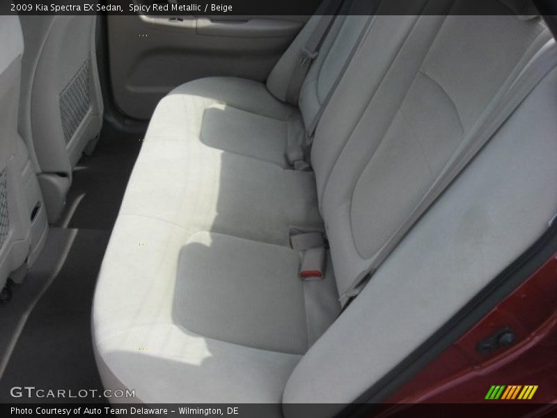 Spicy Red Metallic / Beige 2009 Kia Spectra EX Sedan