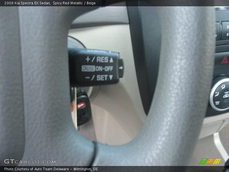 Spicy Red Metallic / Beige 2009 Kia Spectra EX Sedan
