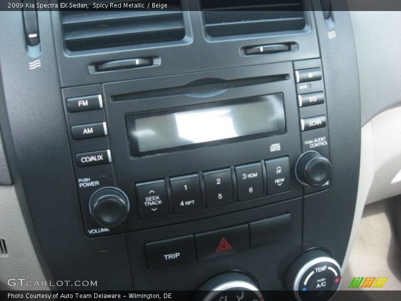 Spicy Red Metallic / Beige 2009 Kia Spectra EX Sedan