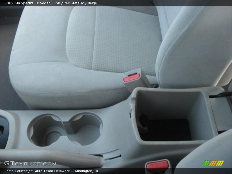 Spicy Red Metallic / Beige 2009 Kia Spectra EX Sedan