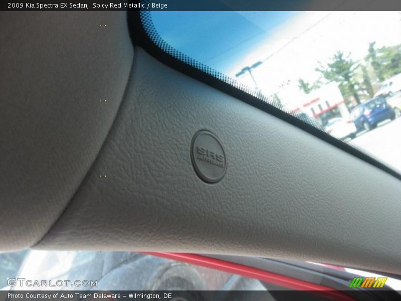 Spicy Red Metallic / Beige 2009 Kia Spectra EX Sedan
