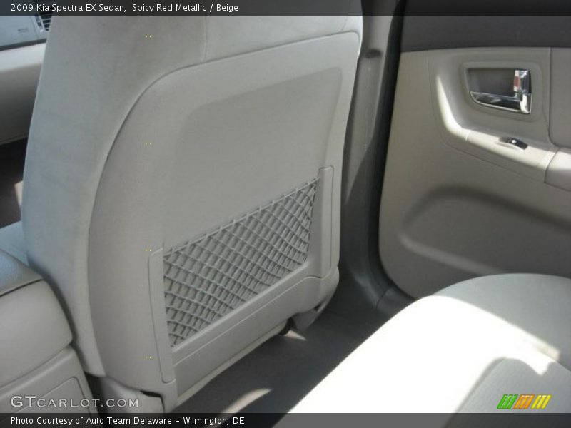Spicy Red Metallic / Beige 2009 Kia Spectra EX Sedan