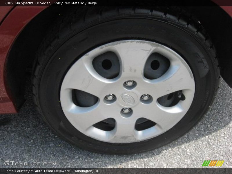 Spicy Red Metallic / Beige 2009 Kia Spectra EX Sedan