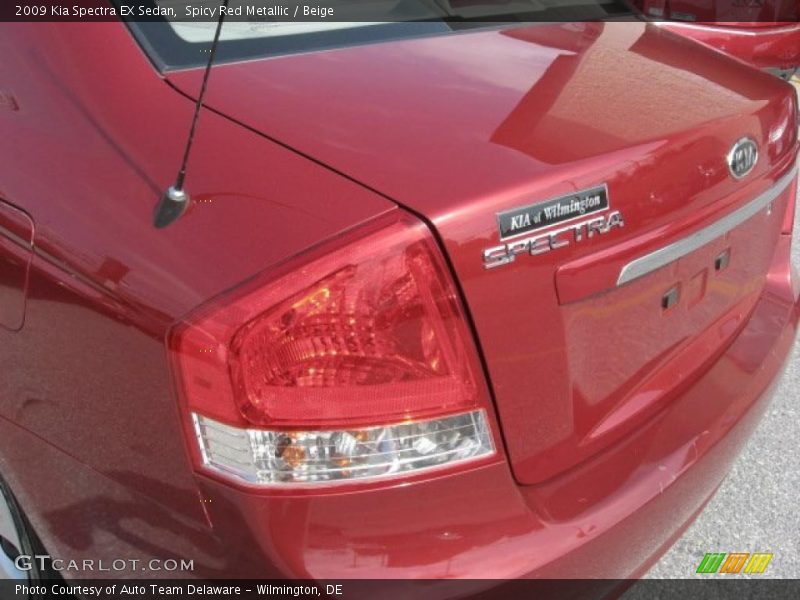 Spicy Red Metallic / Beige 2009 Kia Spectra EX Sedan