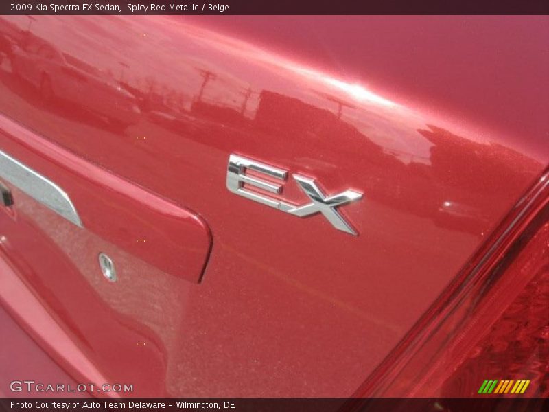 Spicy Red Metallic / Beige 2009 Kia Spectra EX Sedan
