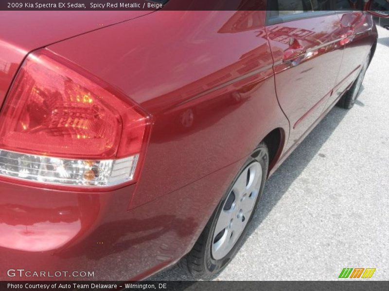Spicy Red Metallic / Beige 2009 Kia Spectra EX Sedan