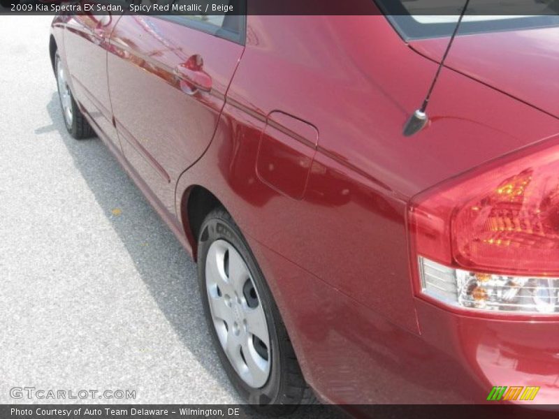 Spicy Red Metallic / Beige 2009 Kia Spectra EX Sedan
