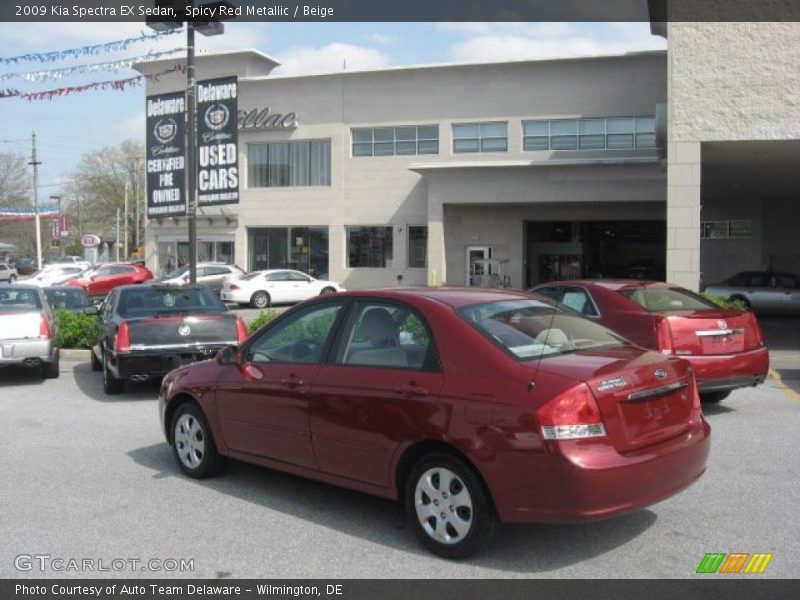Spicy Red Metallic / Beige 2009 Kia Spectra EX Sedan