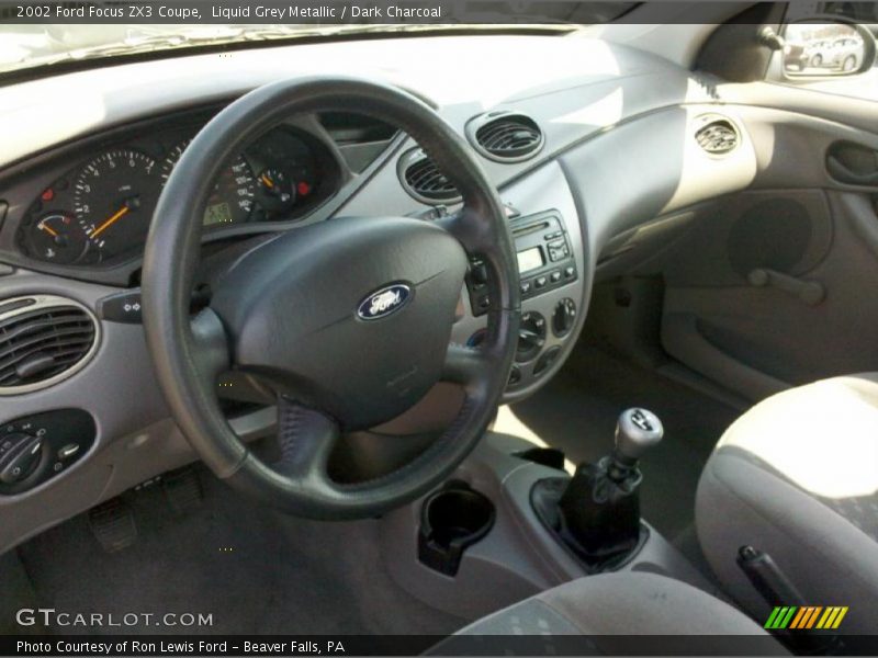 Liquid Grey Metallic / Dark Charcoal 2002 Ford Focus ZX3 Coupe