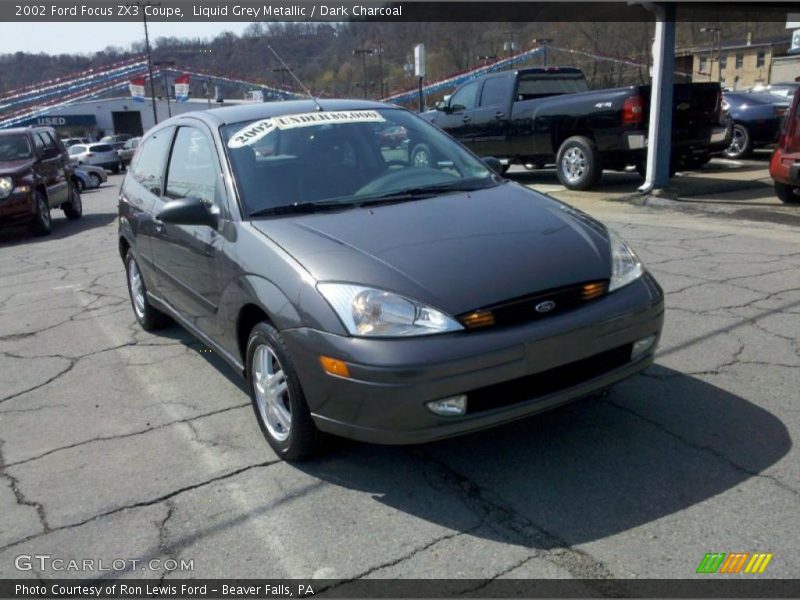 Liquid Grey Metallic / Dark Charcoal 2002 Ford Focus ZX3 Coupe
