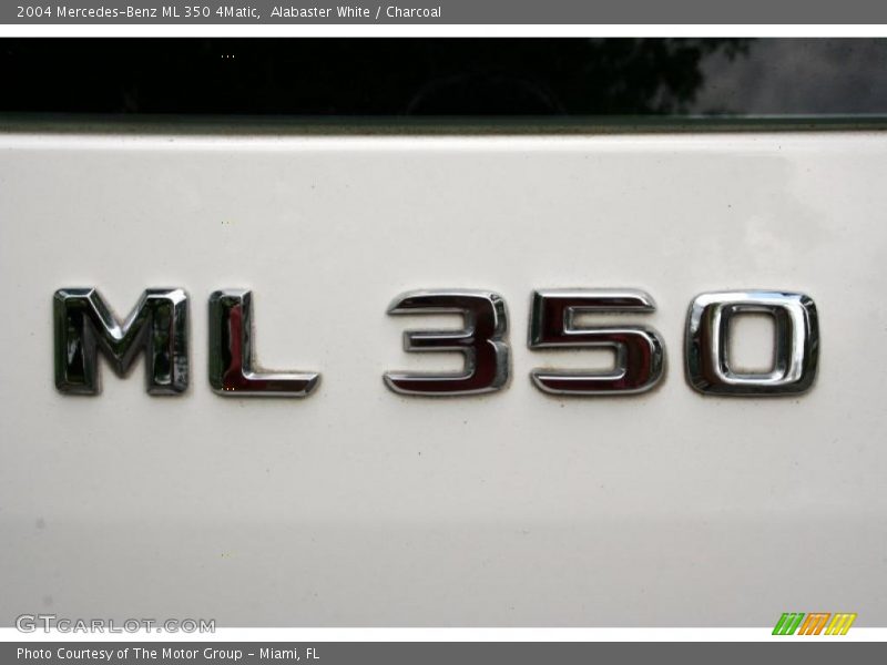 Alabaster White / Charcoal 2004 Mercedes-Benz ML 350 4Matic