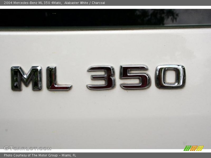 Alabaster White / Charcoal 2004 Mercedes-Benz ML 350 4Matic