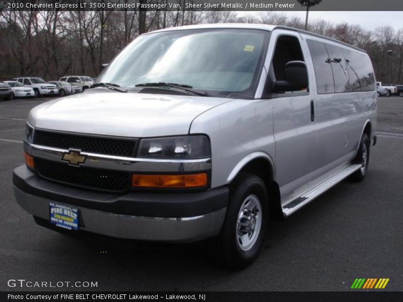 Sheer Silver Metallic / Medium Pewter 2010 Chevrolet Express LT 3500 Extended Passenger Van