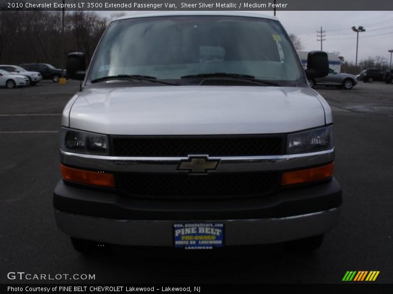 Sheer Silver Metallic / Medium Pewter 2010 Chevrolet Express LT 3500 Extended Passenger Van
