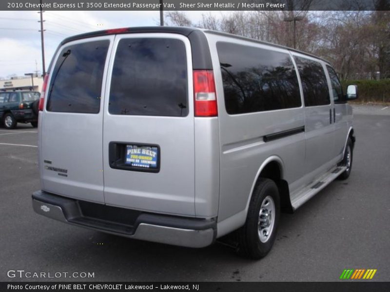 Sheer Silver Metallic / Medium Pewter 2010 Chevrolet Express LT 3500 Extended Passenger Van