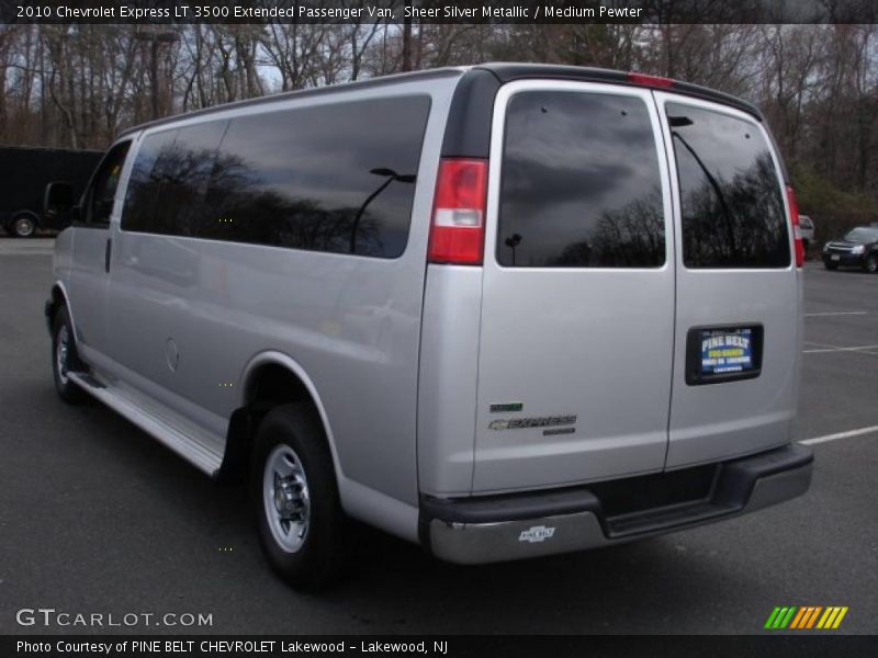 Sheer Silver Metallic / Medium Pewter 2010 Chevrolet Express LT 3500 Extended Passenger Van