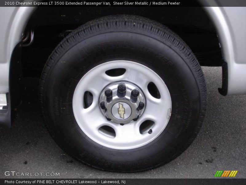 Sheer Silver Metallic / Medium Pewter 2010 Chevrolet Express LT 3500 Extended Passenger Van