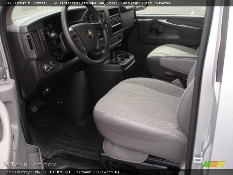 Sheer Silver Metallic / Medium Pewter 2010 Chevrolet Express LT 3500 Extended Passenger Van