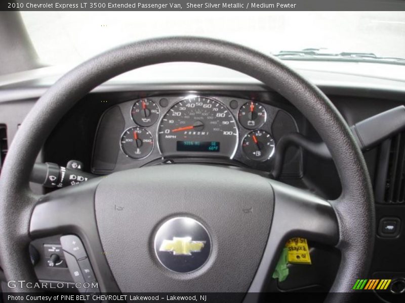 Sheer Silver Metallic / Medium Pewter 2010 Chevrolet Express LT 3500 Extended Passenger Van