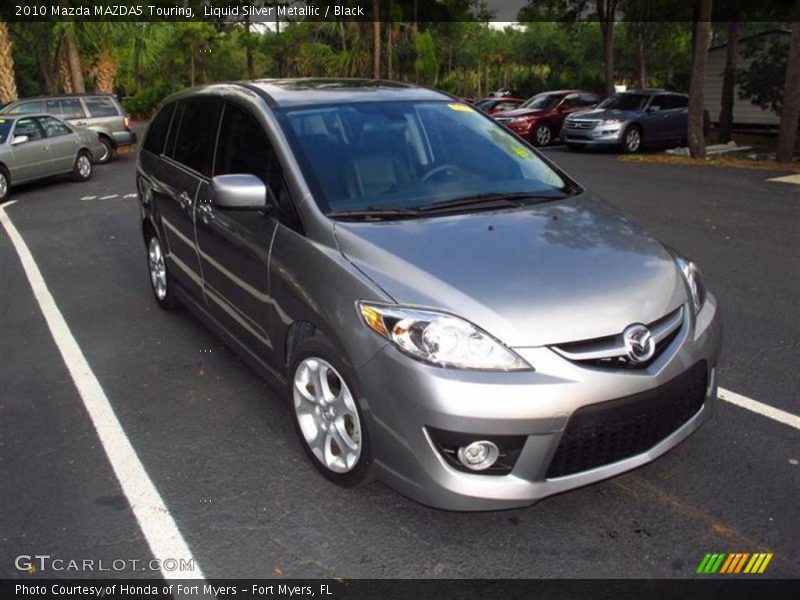 Liquid Silver Metallic / Black 2010 Mazda MAZDA5 Touring