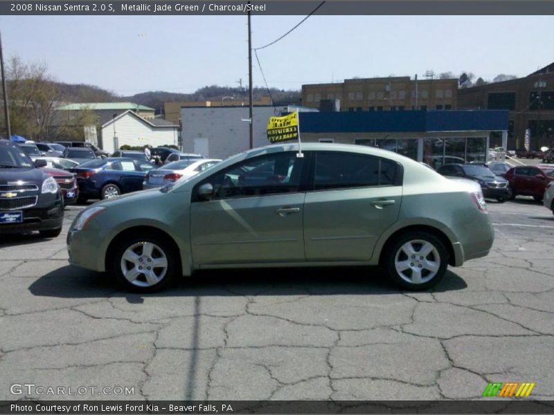 Metallic Jade Green / Charcoal/Steel 2008 Nissan Sentra 2.0 S