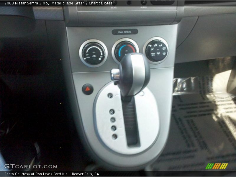 Metallic Jade Green / Charcoal/Steel 2008 Nissan Sentra 2.0 S