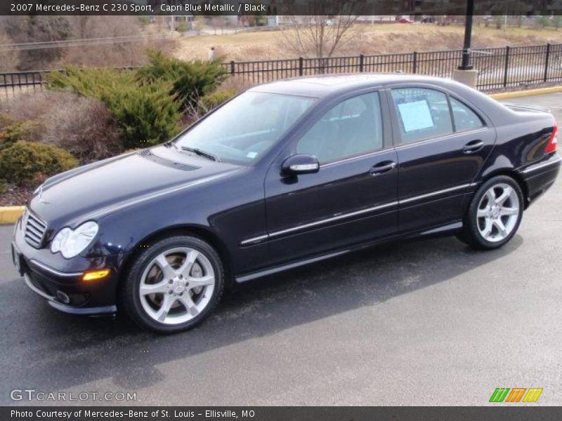 Capri Blue Metallic / Black 2007 Mercedes-Benz C 230 Sport