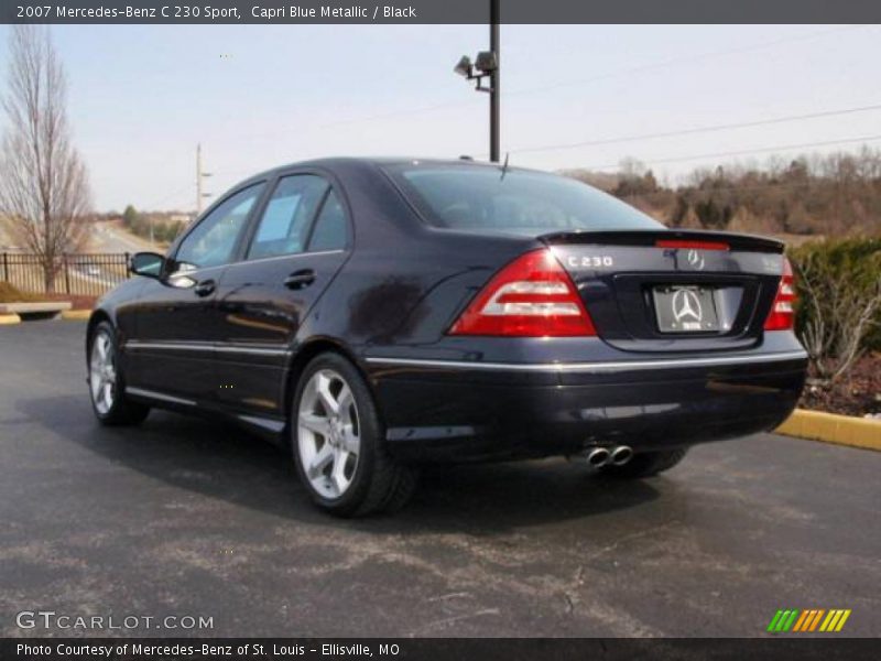 Capri Blue Metallic / Black 2007 Mercedes-Benz C 230 Sport