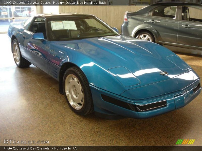 Medium Quasar Blue Metallic / Black 1992 Chevrolet Corvette Coupe