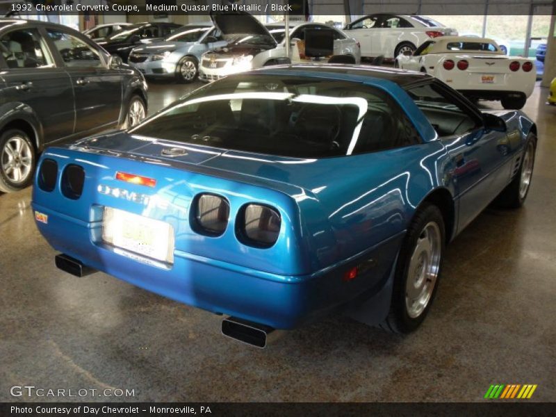 Medium Quasar Blue Metallic / Black 1992 Chevrolet Corvette Coupe