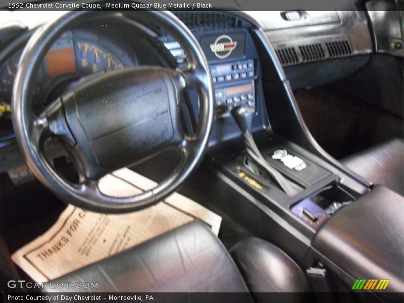 Medium Quasar Blue Metallic / Black 1992 Chevrolet Corvette Coupe