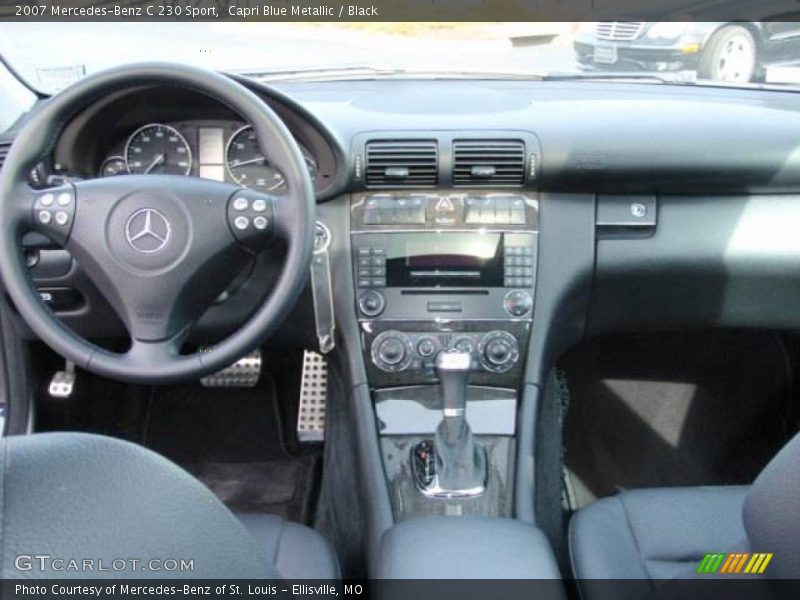 Capri Blue Metallic / Black 2007 Mercedes-Benz C 230 Sport