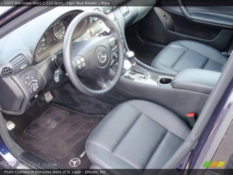 Capri Blue Metallic / Black 2007 Mercedes-Benz C 230 Sport