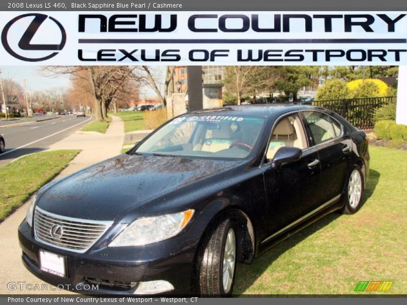 Black Sapphire Blue Pearl / Cashmere 2008 Lexus LS 460