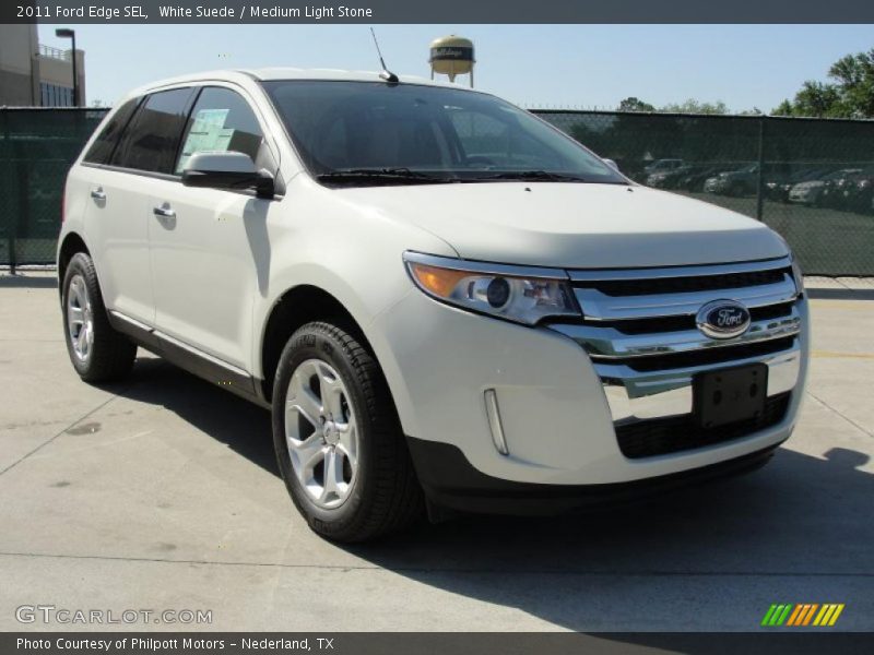 White Suede / Medium Light Stone 2011 Ford Edge SEL