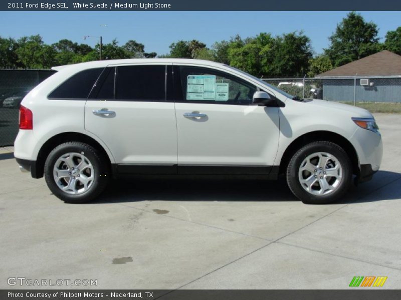 White Suede / Medium Light Stone 2011 Ford Edge SEL