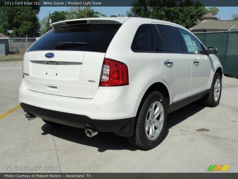 White Suede / Medium Light Stone 2011 Ford Edge SEL