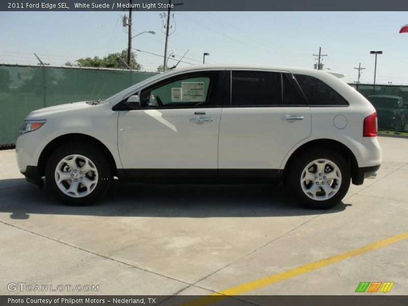 White Suede / Medium Light Stone 2011 Ford Edge SEL