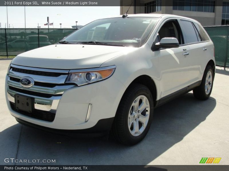 White Suede / Medium Light Stone 2011 Ford Edge SEL