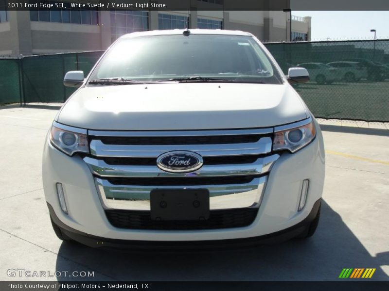 White Suede / Medium Light Stone 2011 Ford Edge SEL