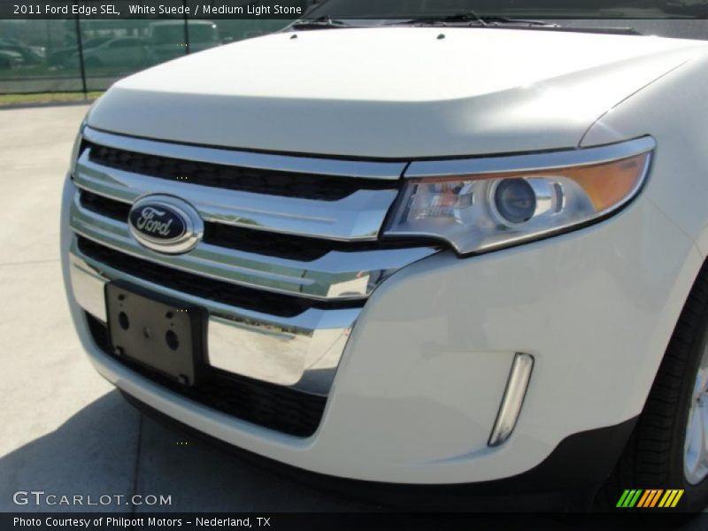 White Suede / Medium Light Stone 2011 Ford Edge SEL