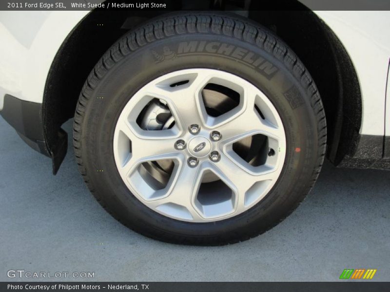 White Suede / Medium Light Stone 2011 Ford Edge SEL