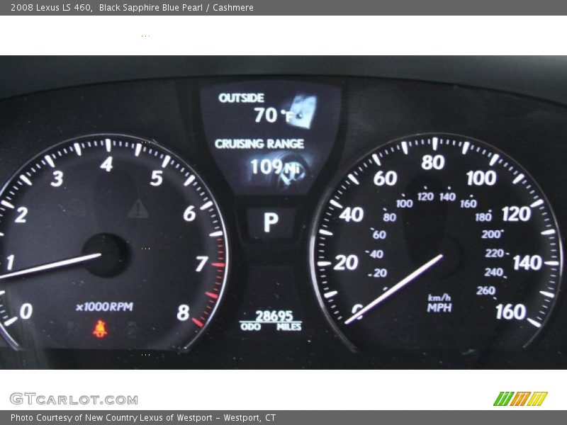 Black Sapphire Blue Pearl / Cashmere 2008 Lexus LS 460