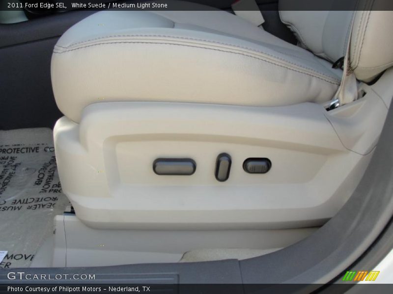 White Suede / Medium Light Stone 2011 Ford Edge SEL