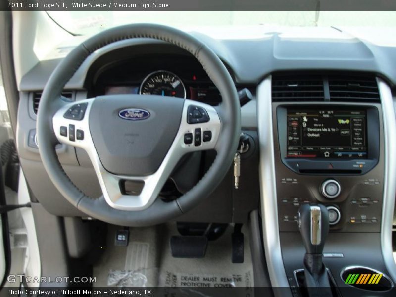 White Suede / Medium Light Stone 2011 Ford Edge SEL