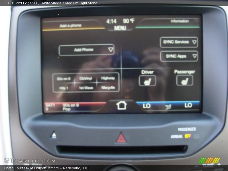 White Suede / Medium Light Stone 2011 Ford Edge SEL