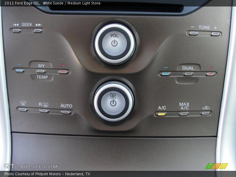 White Suede / Medium Light Stone 2011 Ford Edge SEL