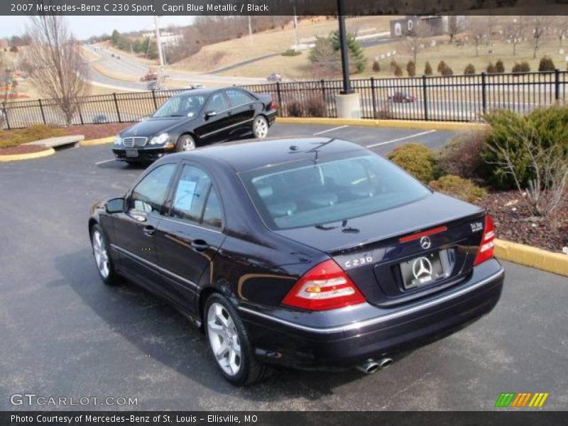 Capri Blue Metallic / Black 2007 Mercedes-Benz C 230 Sport