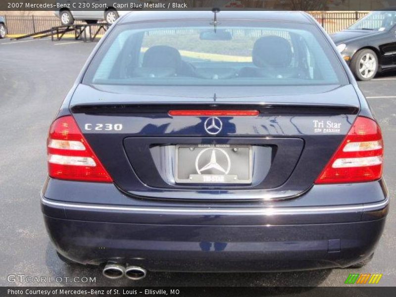 Capri Blue Metallic / Black 2007 Mercedes-Benz C 230 Sport